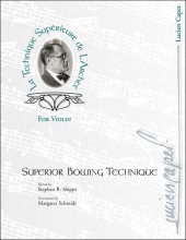 The bow chart is printed in the book, but it is convenient to keep this extra copy on the music stand for quick reference.